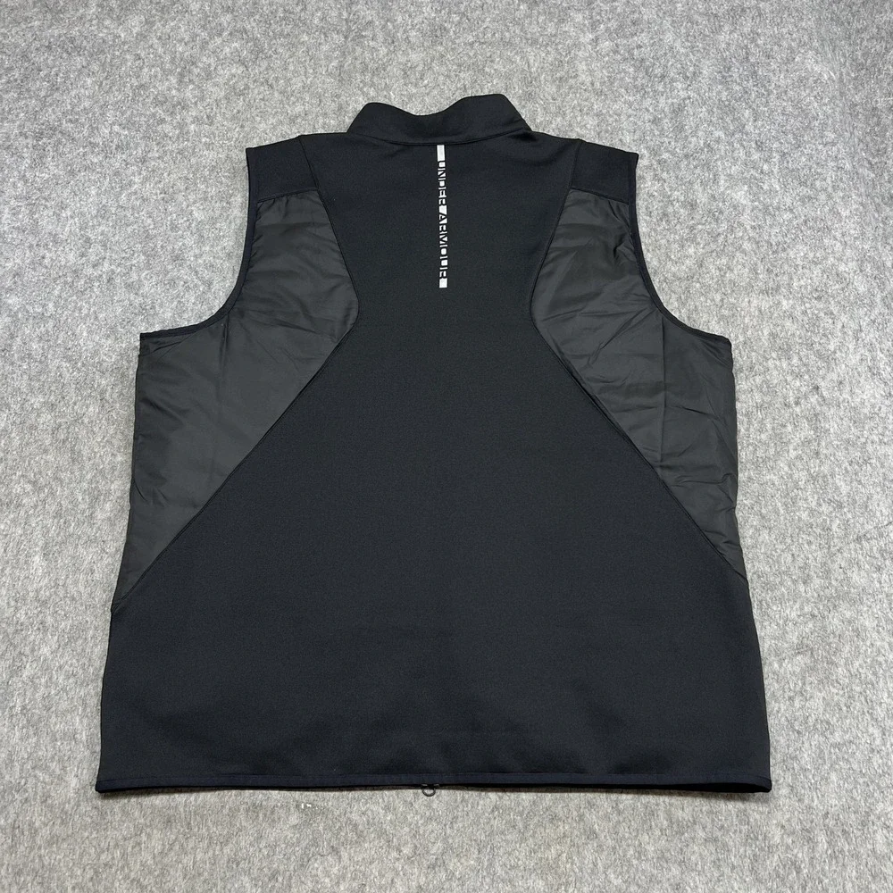 Under Armour Vest Mens 2XL Black ColdGear Storm 1 PrimaLoft Zip Softshell Puffer - Picture 2 of 16